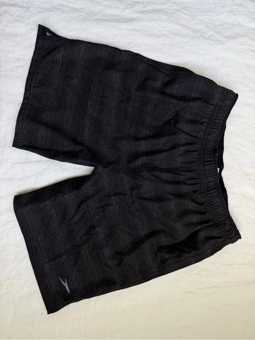 Speedo Black Athletic Swim Shorts with Subtle Logo